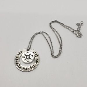 Not all who wander are lost necklace inspirational
